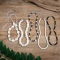 Bohemian 5pcs Set Seashell Wooden Coconut Bead Necklace Accessory Men's Trendy Hip-Hop Puka Chips Ocean Beach Choker Chain 6