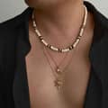 Fashion Handmade Wood Coconut Beaded Choker Jewelry With Gold Plated Seashell Tree Pendant Necklace Summer Holiday 5