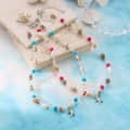 Summer Beach Sealife Ocean Series Cowrie Pearl Seashell Conch Beaded Necklace and Bracelet Set 3