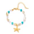 Gold+Blue Starfish Bracelet