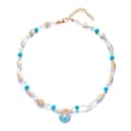Gold+Blue Shell-1 Necklace