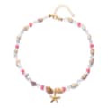 Gold+Pink Starfish Necklace