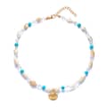 Gold+Blue Shell-2 Necklace