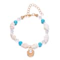 Gold+Blue Shell-1 Bracelet