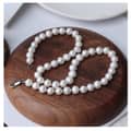 8mm Natural Freshwater Pearl Handmade Beaded Necklace, Elegant 1