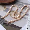 8mm Natural Freshwater Pearl Handmade Beaded Necklace, Elegant 2