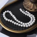8mm Natural Freshwater Pearl Handmade Beaded Necklace, Elegant 5