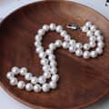 8mm Natural Freshwater Pearl Handmade Beaded Necklace, Elegant 6