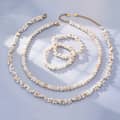 French Natural Shell Beaded Necklace Bracelet Set Waterproof Stainless Steel Summer Jewelry 1