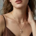 Adjustable Station Necklace with Natural Freshwater Pearl, 925 Sterling Silver, 3.5-4mm 4