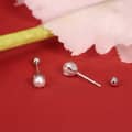 925 Sterling Silver Screw-Back Natural Freshwater Pearl Small Dainty Stud Earrings 4
