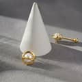 925 Sterling Silver 14K Gold Plated 5.5-6mm Natural Freshwater Pearl Screw Back Stud Earrings 2