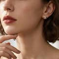 925 Sterling Silver 14K Gold Plated 5.5-6mm Natural Freshwater Pearl Screw Back Stud Earrings 3