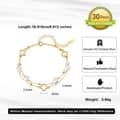 925 Sterling Silver Gold Plated Hollow Four Leaf Clover Freshwater Pearl Double Layer Chain Bracelet 3