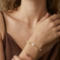 925 Sterling Silver Gold Plated Natural Freshwater Pearl Star Charm Adjustable Delicate Bracelet 3