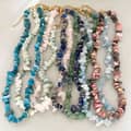 Natural Irregular Agate Stone Necklace, Stainless Steel, Bohemian 1