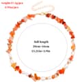 Natural Stone and Freshwater Pearl Handmade Beaded Necklace, Stainless Steel Waterproof 2