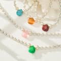 Bohemian Shell Pearl Agate Turquoise Bead Necklace, Natural Stone Pendant 2