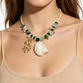 Handmade Natural Baroque Freshwater Pearl Conch Choker Necklace 2