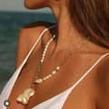 Handmade Natural Baroque Freshwater Pearl Conch Choker Necklace 5