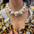 Handmade Natural Baroque Freshwater Pearl Conch Choker Necklace 6