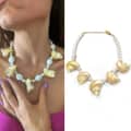 Five Yellow Conch Shell Necklace-385 Cm-110g