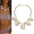 Two Sizes Pearls-five Shell-style Ejia Pieces