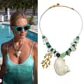 Mountain-And-water Green Necklace-385 Cm