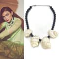 Black Bead Necklace 405 Cm nb10