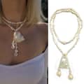 90cm Long White Conch Necklace
