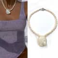 Clasp-Style Necklace-38 Cm-white Conch-np6