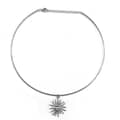 Steel-Colored Collar-sun Pendant-445 Cm