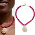 Natural Baroque Freshwater Pearl Clavicle Necklace With Seashell Conch Pendant 4
