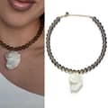 Brown Bead Necklace 385cmnb10