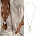 Red Heart Conch Pendant Necklace 655cm