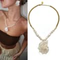Chain And Pearl Spliced Necklace-385 Cm