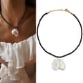 Black Crystal Necklace 385 Cm