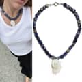 Lapis Lazuli Necklace-43 Cm-natural Shaped