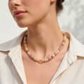 Bohemian Candy Color Gemstone Choker, 18K Gold Oval Carabiner Lock Clasp 3