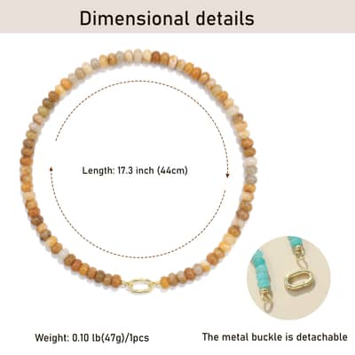 Bohemian Candy Color Gemstone Choker, 18K Gold Oval Carabiner Lock Clasp detail 4