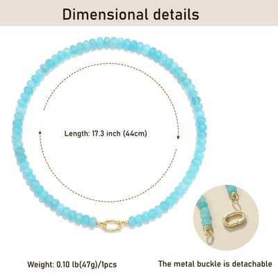Bohemian Candy Color Gemstone Choker, 18K Gold Oval Carabiner Lock Clasp detail 6