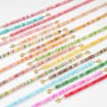 Candy Color Natural Stone Multi-Layer Abacus Bead Choker, Dainty Stackable 1