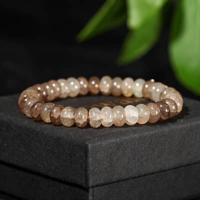 Colorful Natural Stone Beaded Bracelet Gemstone Abacus Bead Elastic Stretch Bracelet Stackable Jewelry detail 3