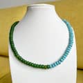 Bohemian Colorful Natural Stone Gemstone Bead Necklace, 18K Gold Spring Clasp 5