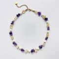 Natural Crystal and Freshwater Pearl Irregular Gemstone Choker, 18K Gold Clasp 4