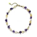Natural Crystal and Freshwater Pearl Irregular Gemstone Choker, 18K Gold Clasp 5