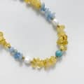 Bohemian Pebble and Natural Real Pearl Beaded Necklace, Stainless Steel 2
