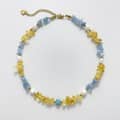 Bohemian Pebble and Natural Real Pearl Beaded Necklace, Stainless Steel 3