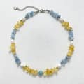 Bohemian Pebble and Natural Real Pearl Beaded Necklace, Stainless Steel 5