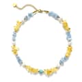 Bohemian Pebble and Natural Real Pearl Beaded Necklace, Stainless Steel 6